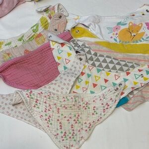 Colorful Baby Bandana Bib bundle baby girl Set